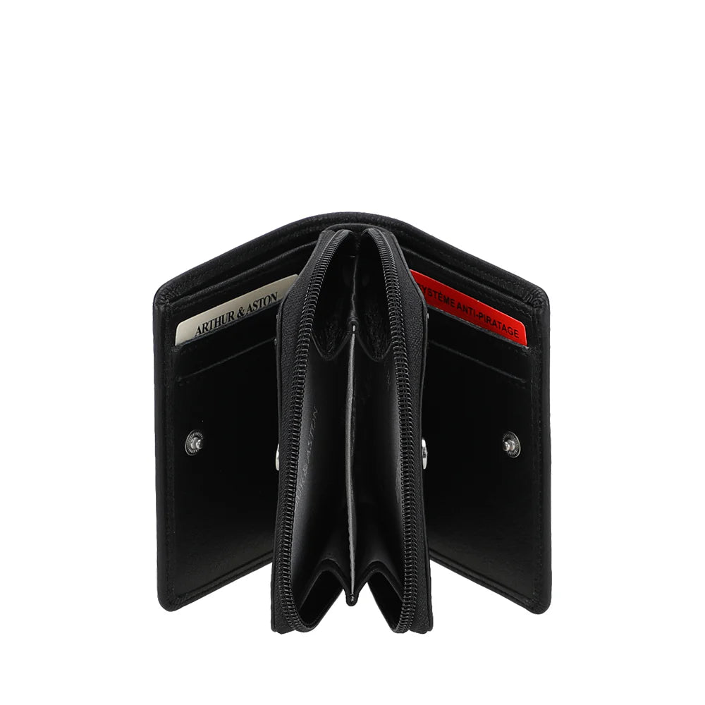 Porte-monnaie et cartes en cuir Ange