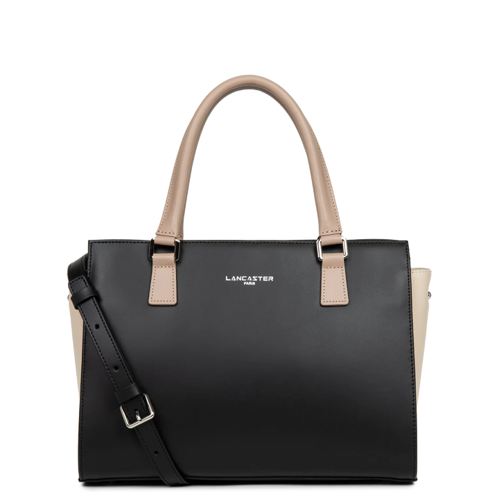 Sac à main Smooth Noir Nude Lancaster