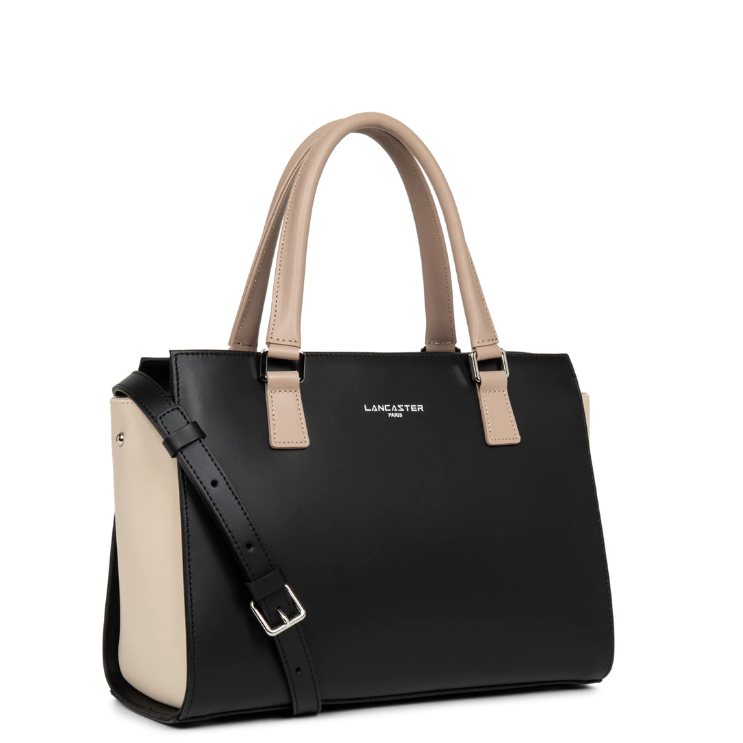 Sac à main Smooth Noir Nude Lancaster
