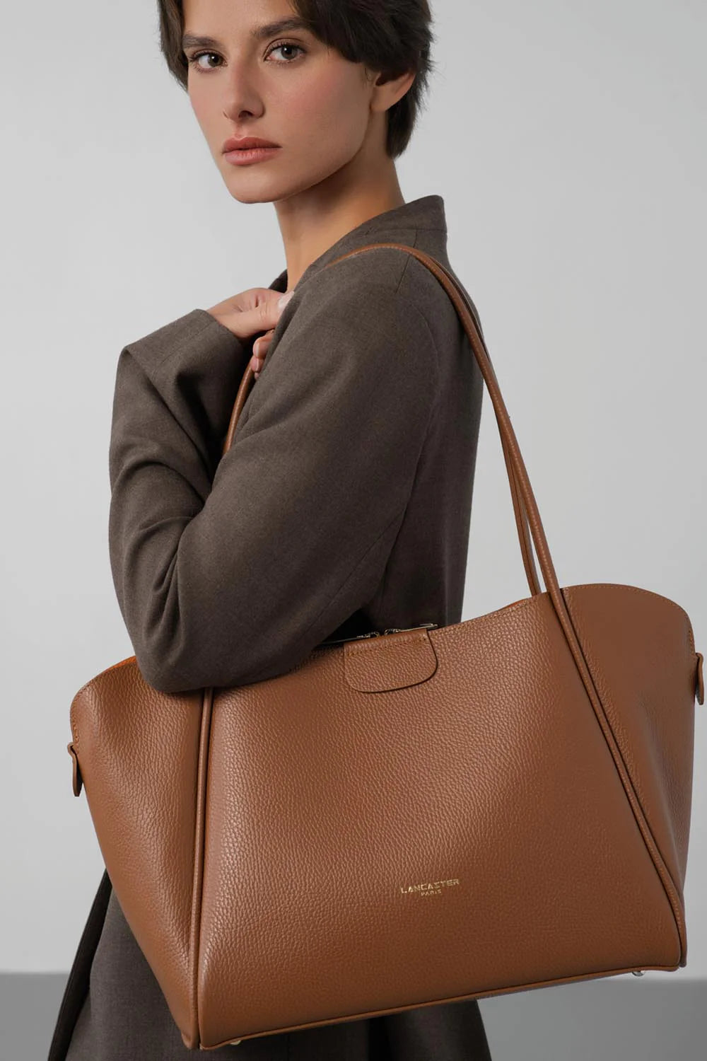 Très grand sac cabas épaule Ida Double Lancaster