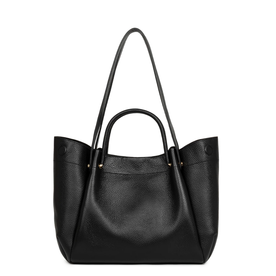 Très grand sac cabas épaule Foulonné Double Louisa