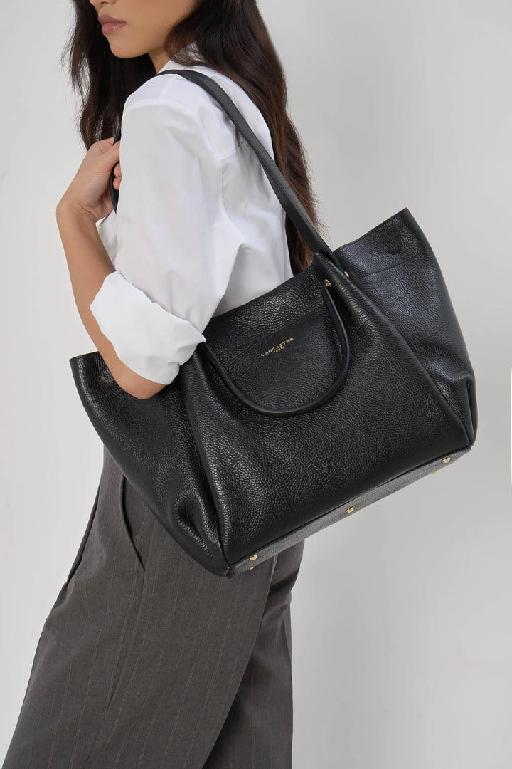 Très grand sac cabas épaule Foulonné Double Louisa