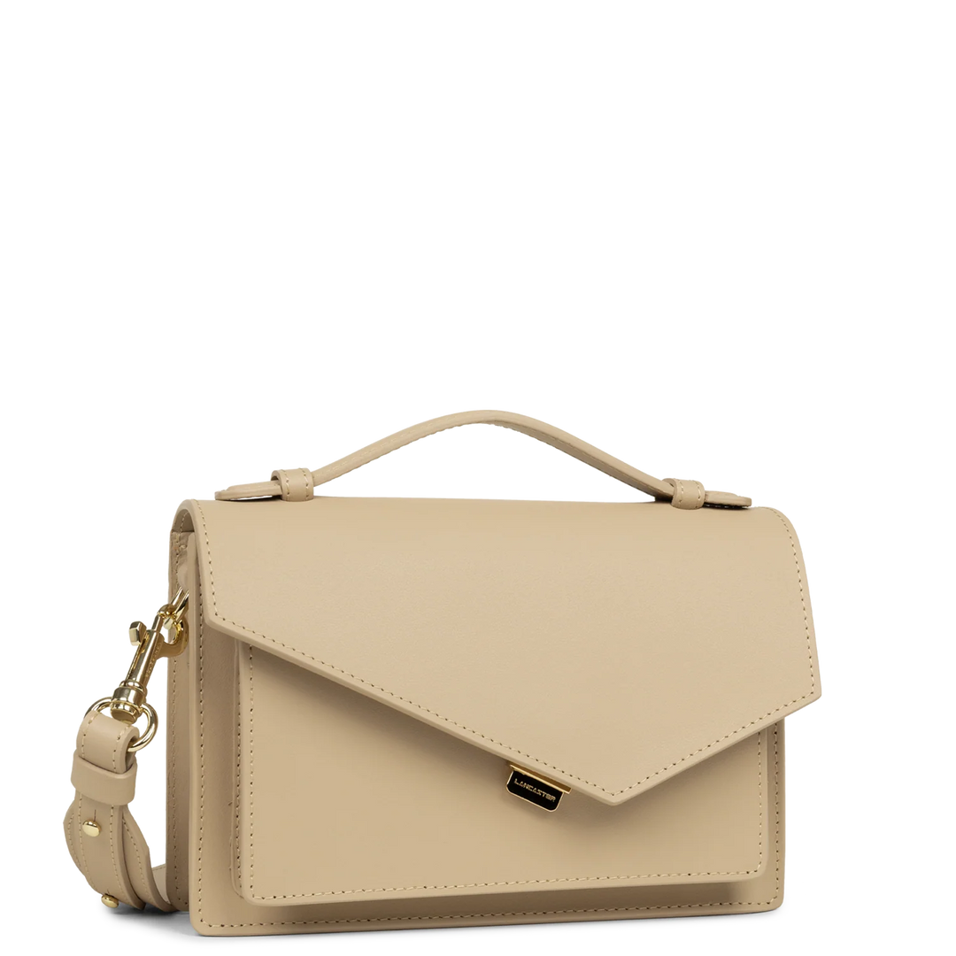 Sac trotteur Zoé Beige Foncé cuir lisse Lancaster