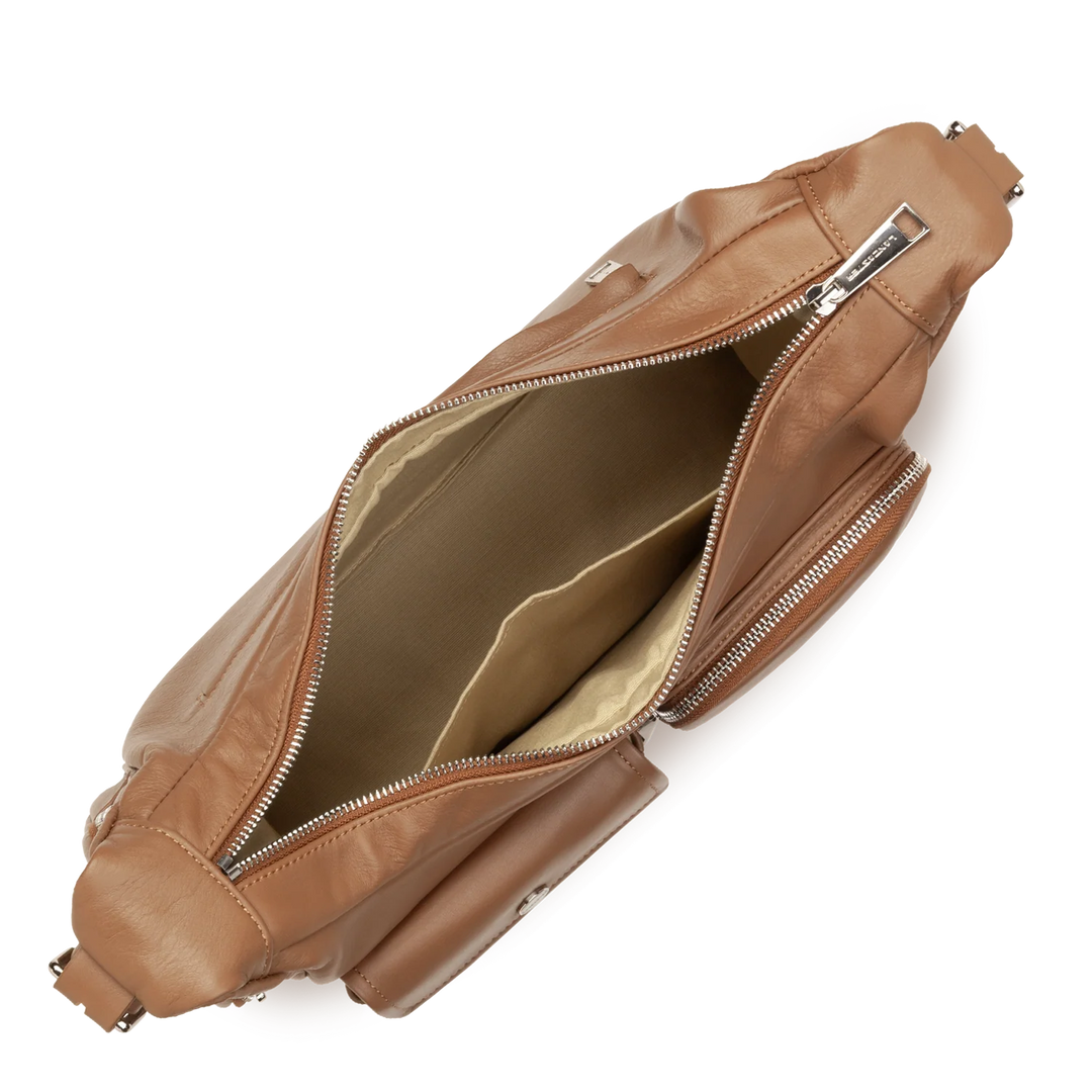 Sac besace Soft Caramella Lancaster