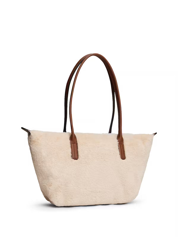 Sac Popette East West faux fur