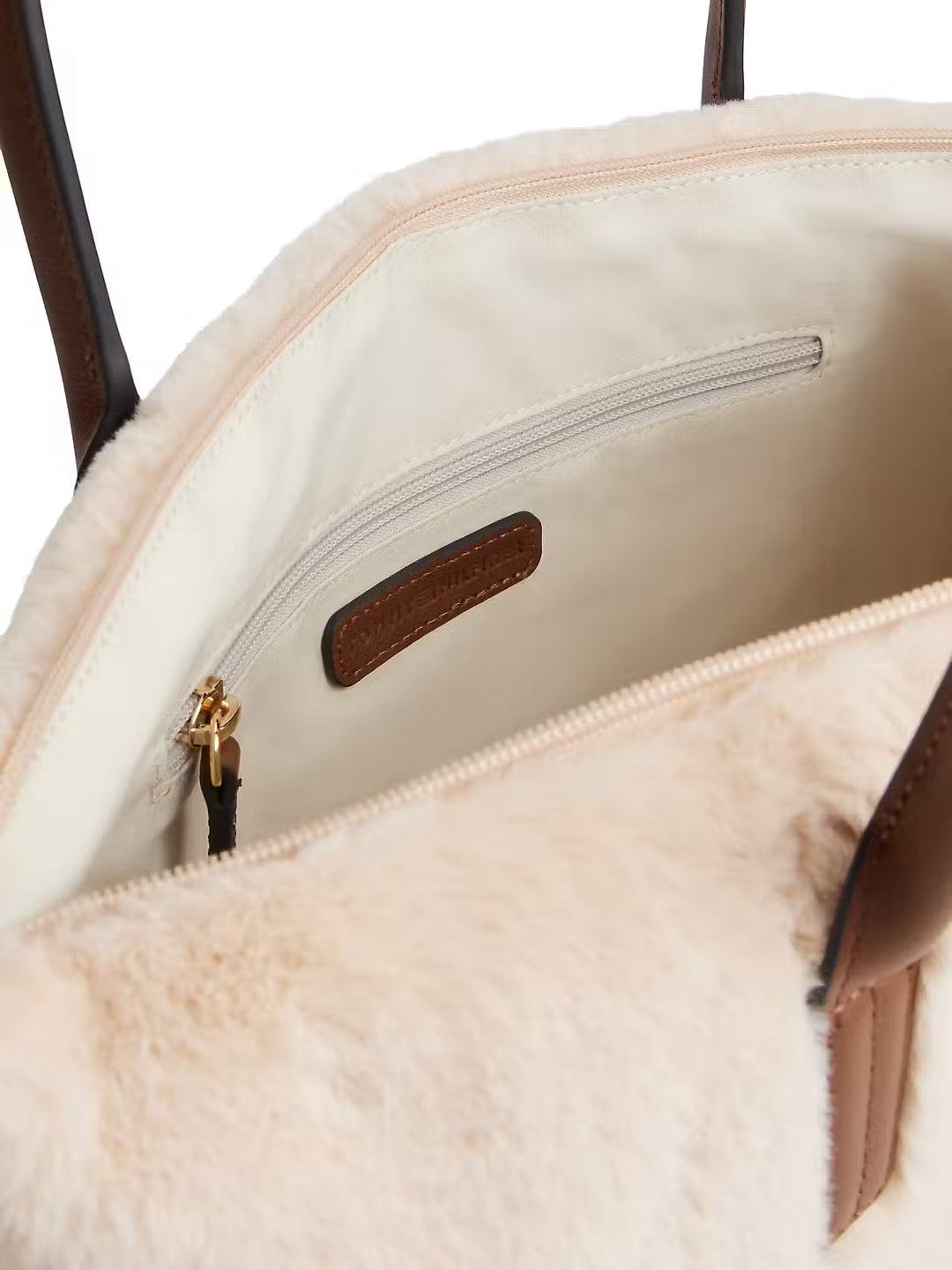 Sac Popette East West faux fur