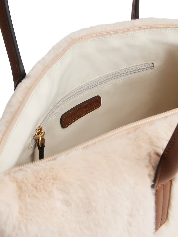 Sac Popette East West faux fur