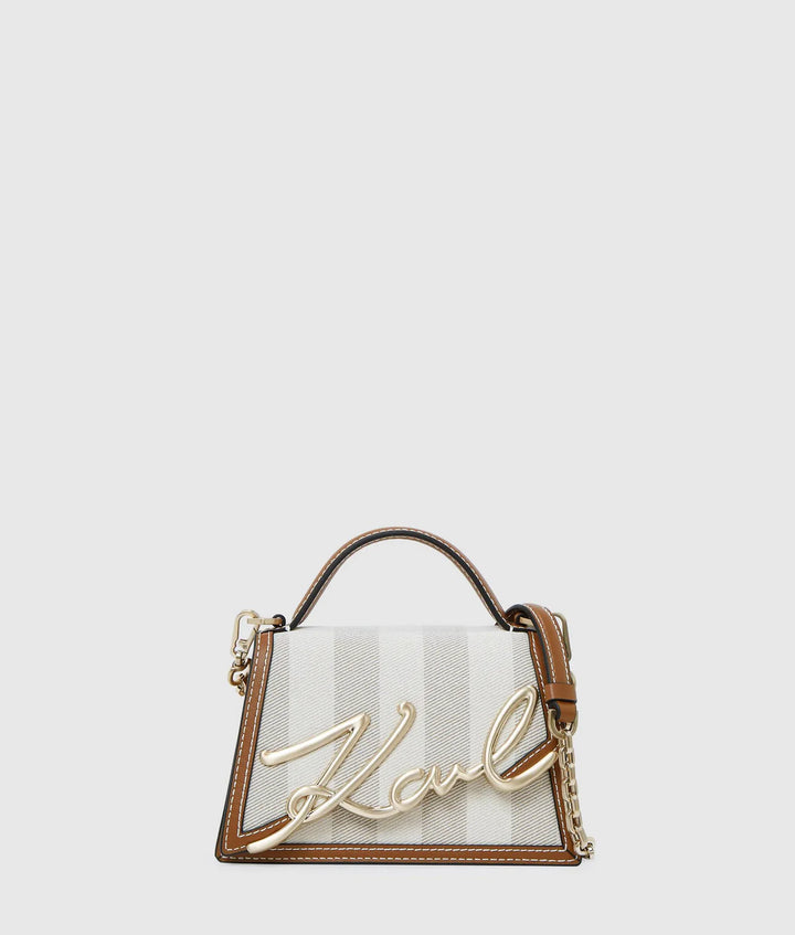 Sac à bandoulière rayé K/Signature Karl Lagerfeld