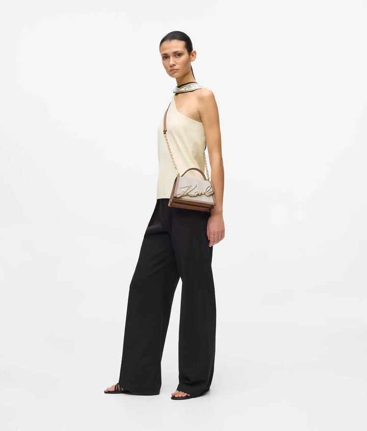 Sac à bandoulière rayé K/Signature Karl Lagerfeld