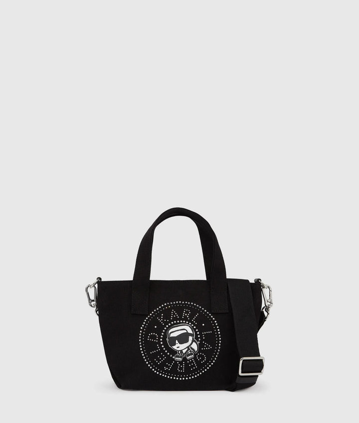 Cabas à motif cercle Ikon avec strass Karl Lagerfeld