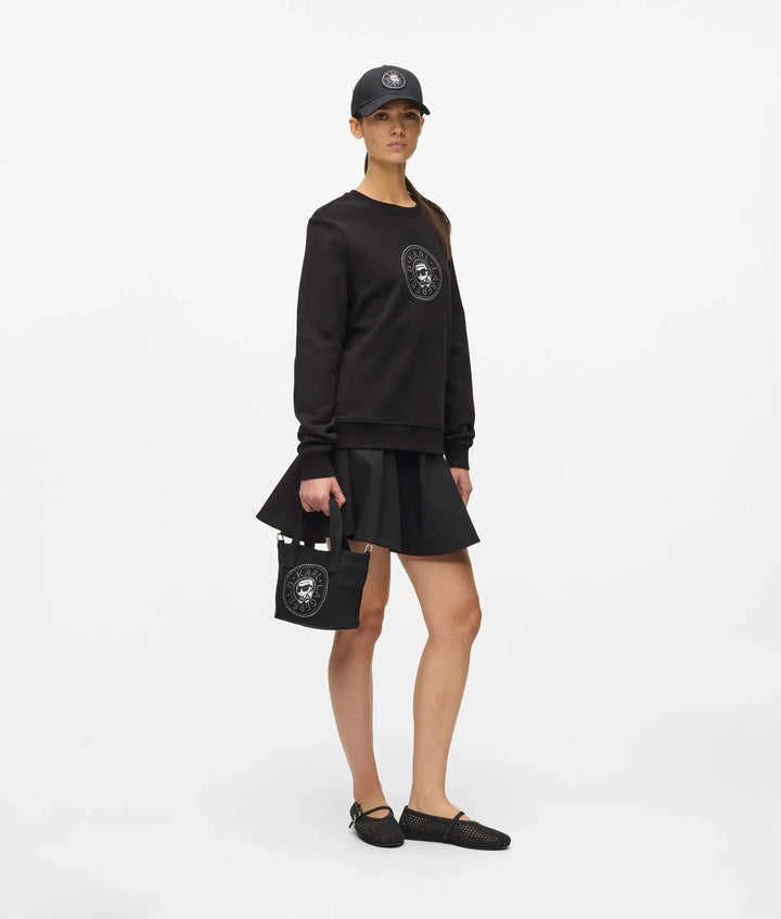 Cabas à motif cercle Ikon avec strass Karl Lagerfeld