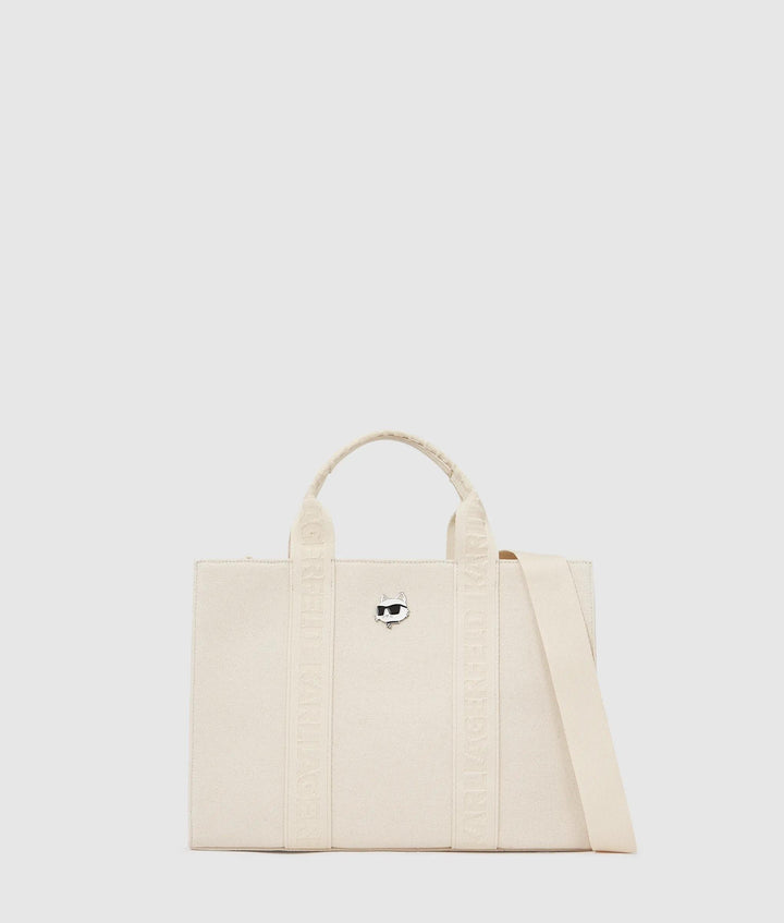 Sac en toile rectangulaire avec broche Ikon Choupette Karl Lagerfeld