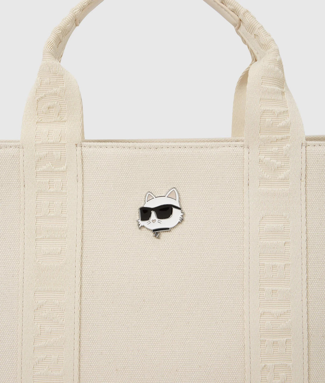 Sac en toile rectangulaire avec broche Ikon Choupette Karl Lagerfeld