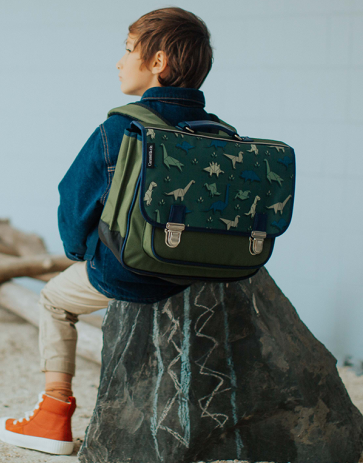 Cartable 38 cm Dinogami Caramel &amp; Cie