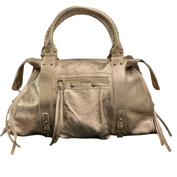 Sac en cuir irisé Large Capucine