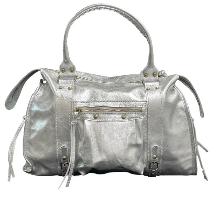 Sac en cuir irisé Large Capucine