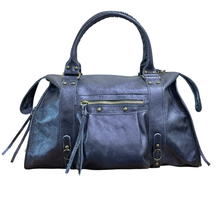 Sac en cuir irisé Large Capucine