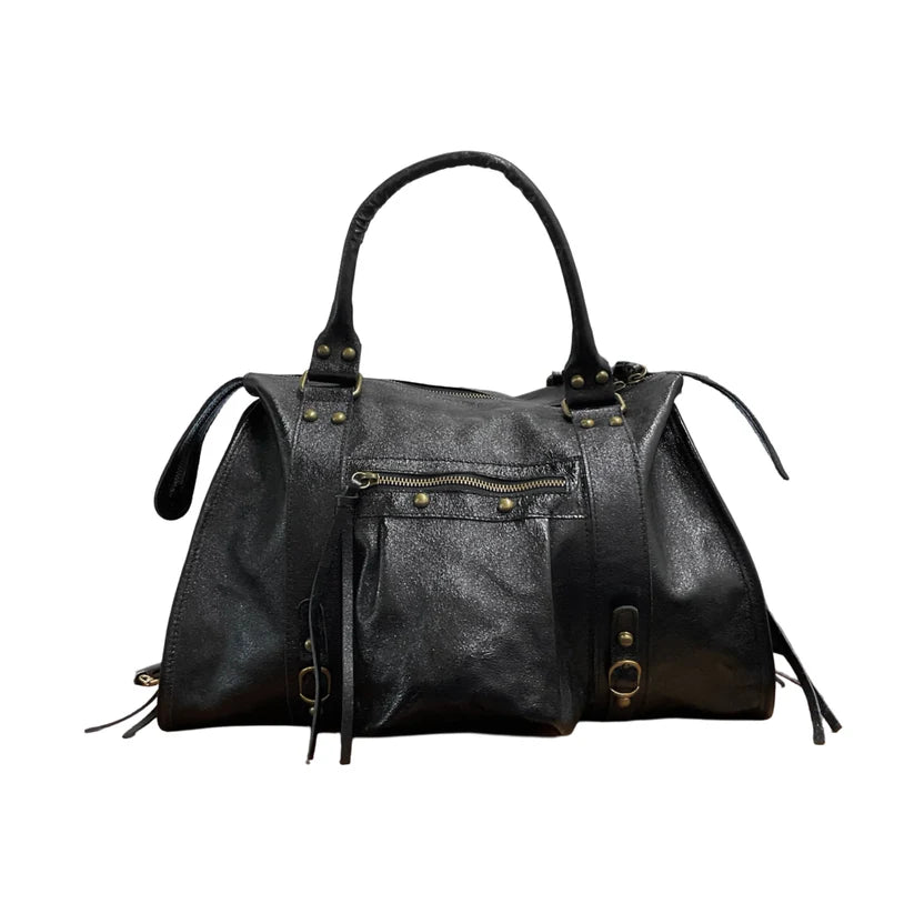 Sac en cuir irisé Large Capucine