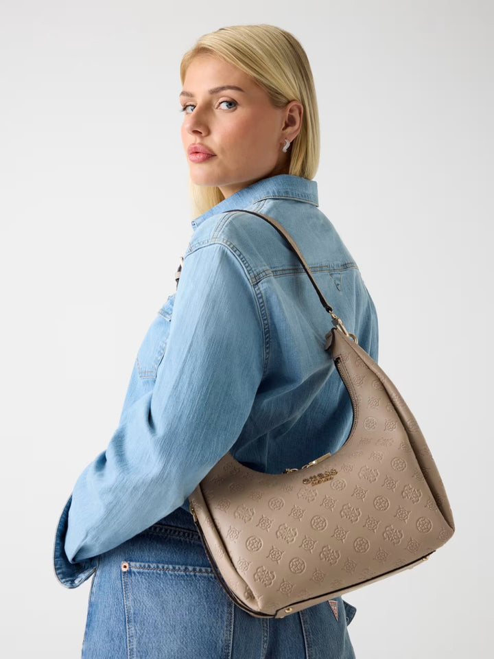 Sac hobo Phoebe 4G logo pivoine Guess