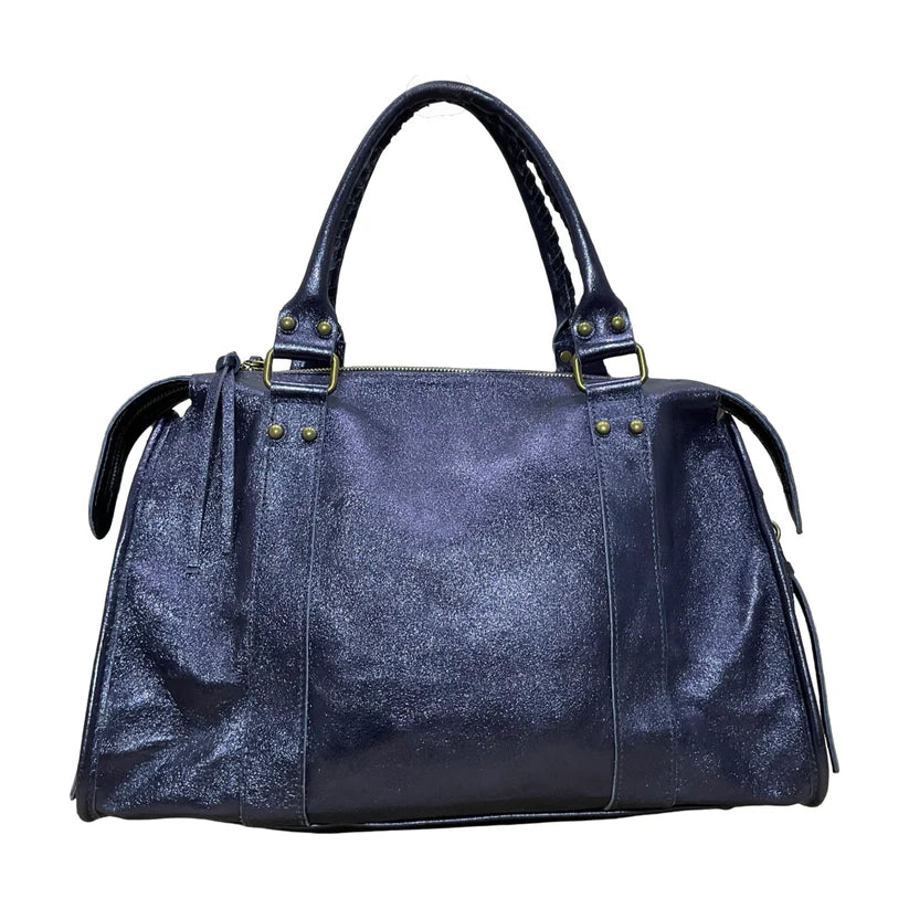 Sac en cuir irisé Large Capucine