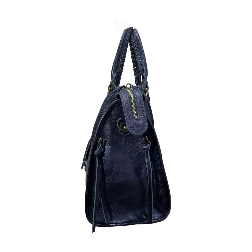 Sac en cuir irisé Large Capucine