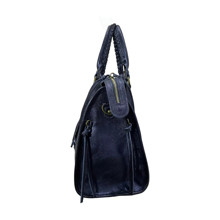 Sac en cuir irisé Large Capucine
