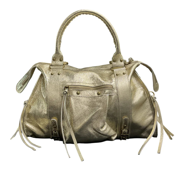 Sac en cuir irisé Large Capucine
