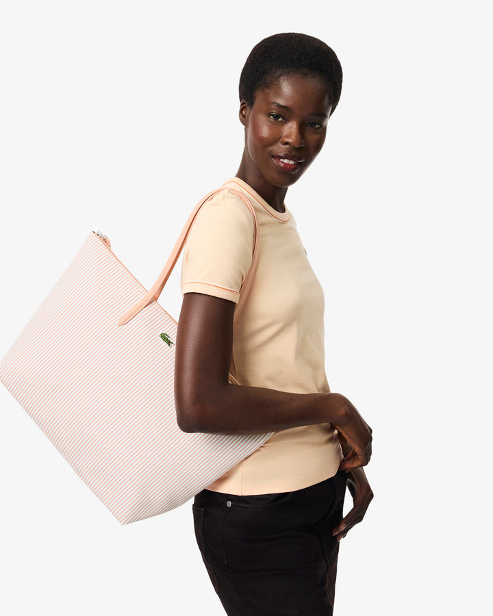 Grand sac cabas L.12.12 Concept rayé