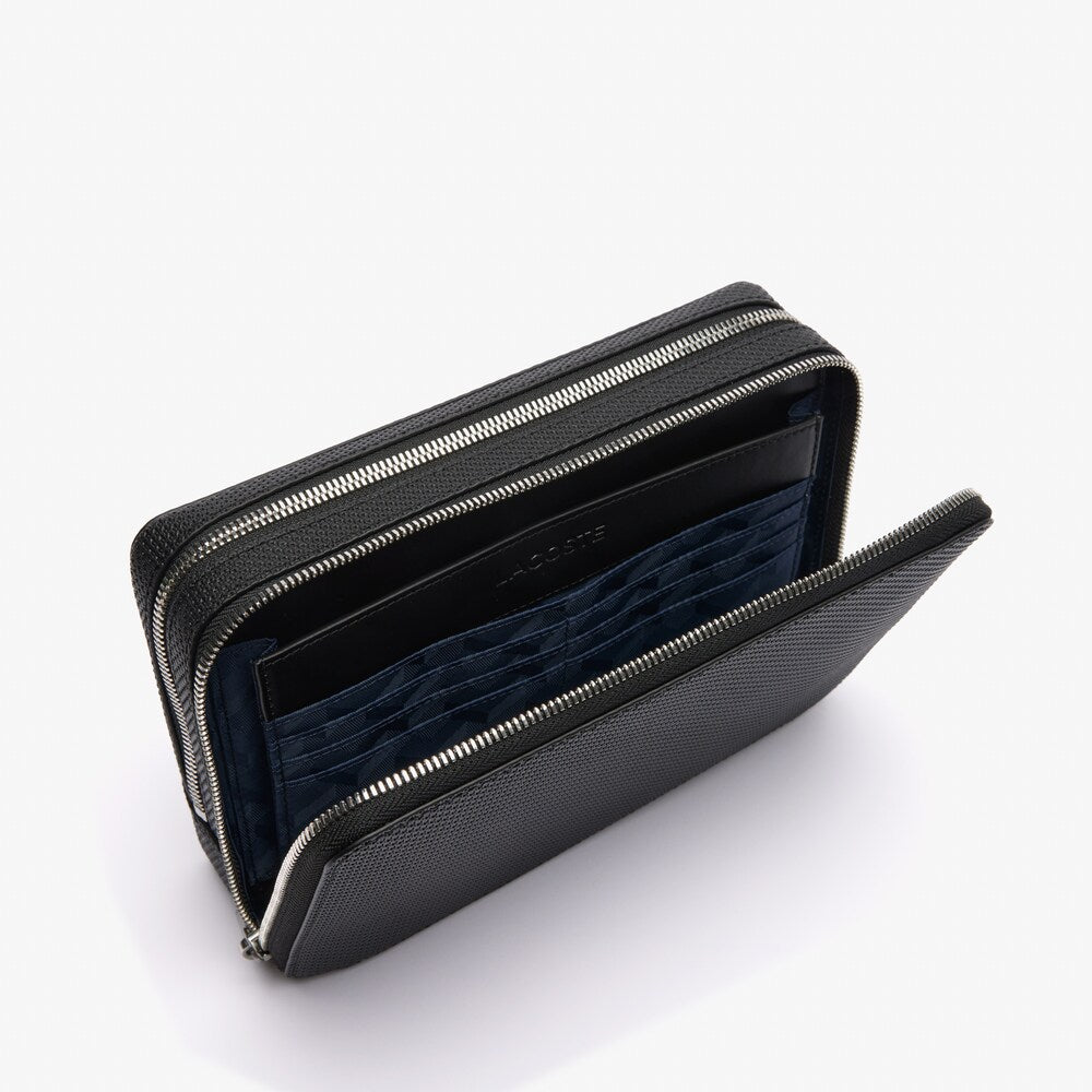 Trousse zippée Chantaco en cuir piqué