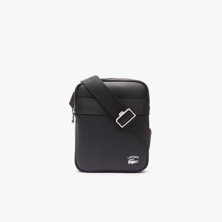 Sacoche homme Lacoste avec poche plate et marquage contrasté