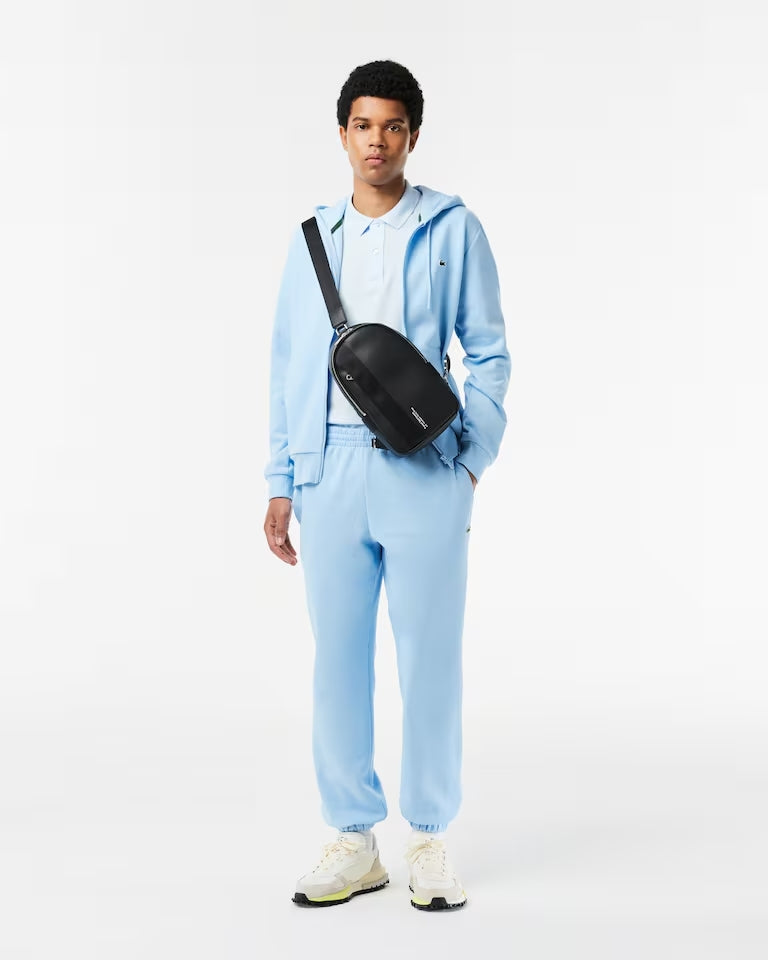 Sacoche compacte homme en refente de cuir de vachette