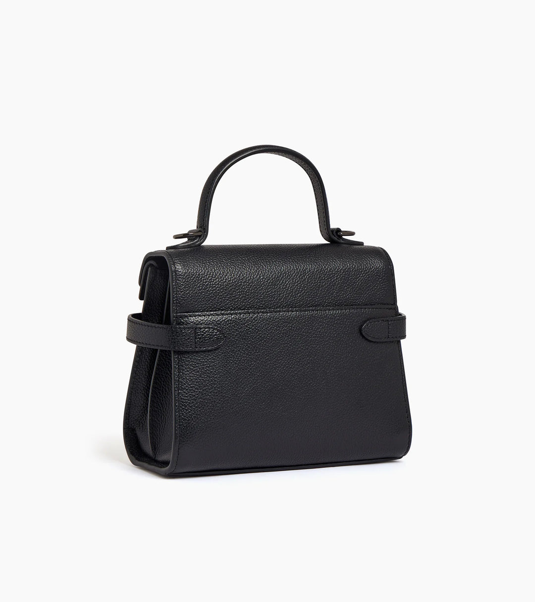 Petit sac à main Emilie double rabat en cuir grainé