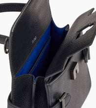 Charger l&#39;image dans la galerie, Petit sac à main Emilie double rabat en cuir grainé