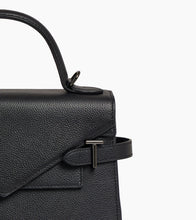 Charger l&#39;image dans la galerie, Petit sac à main Emilie double rabat moyen modèle en cuir grainé