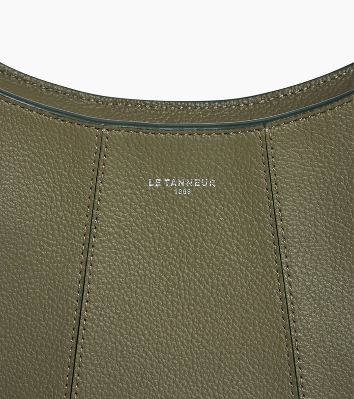 Petit sac demi-lune Juliette en cuir grainé