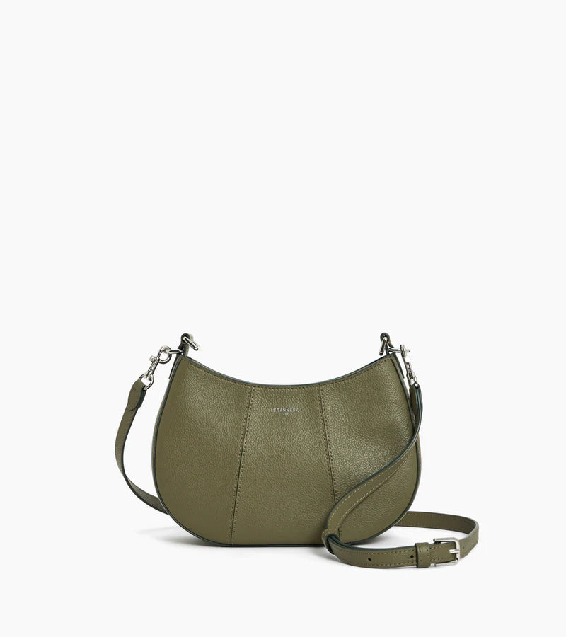 Petit sac demi-lune Juliette en cuir grainé