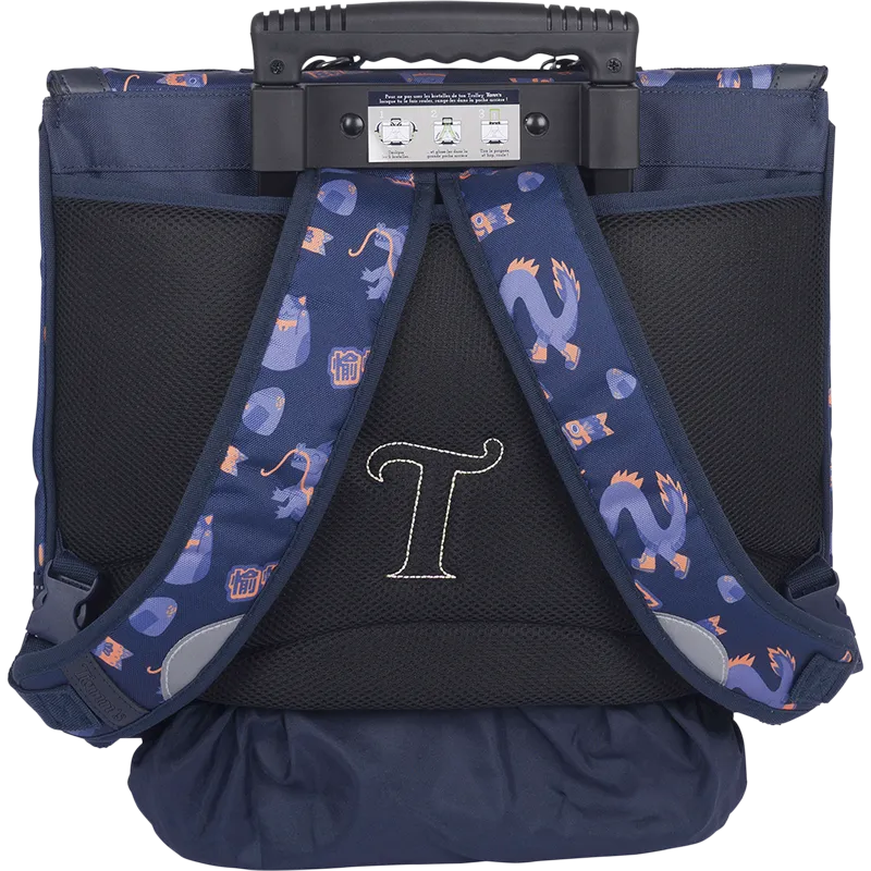 Cartable trolley Adam bleu 41cm Tann&