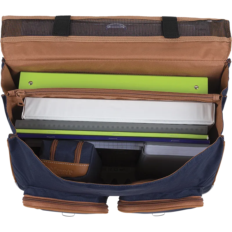 Cartable trolley Adam bleu 41cm Tann&