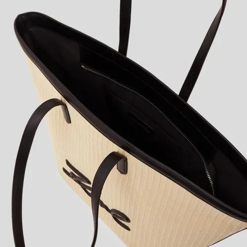 Sac cabas raffia K/Signature Karl Lagerfeld
