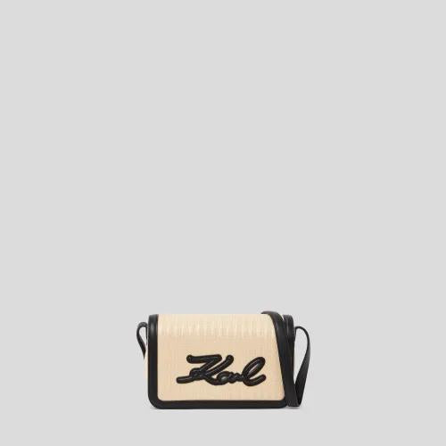 Sac bandoulière raffia K/Signature Karl Lagerfeld