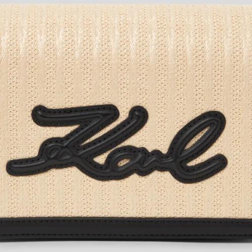 Sac bandoulière raffia K/Signature Karl Lagerfeld