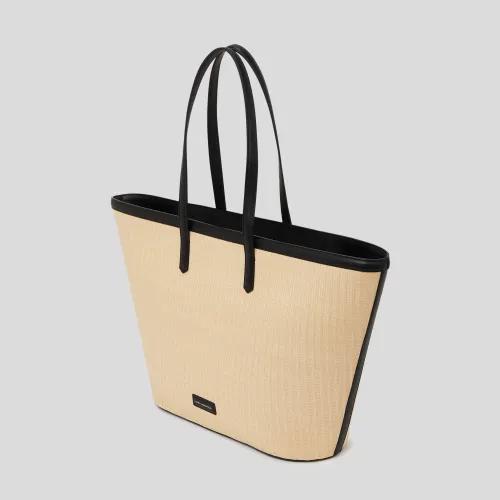 Sac cabas raffia K/Signature Karl Lagerfeld